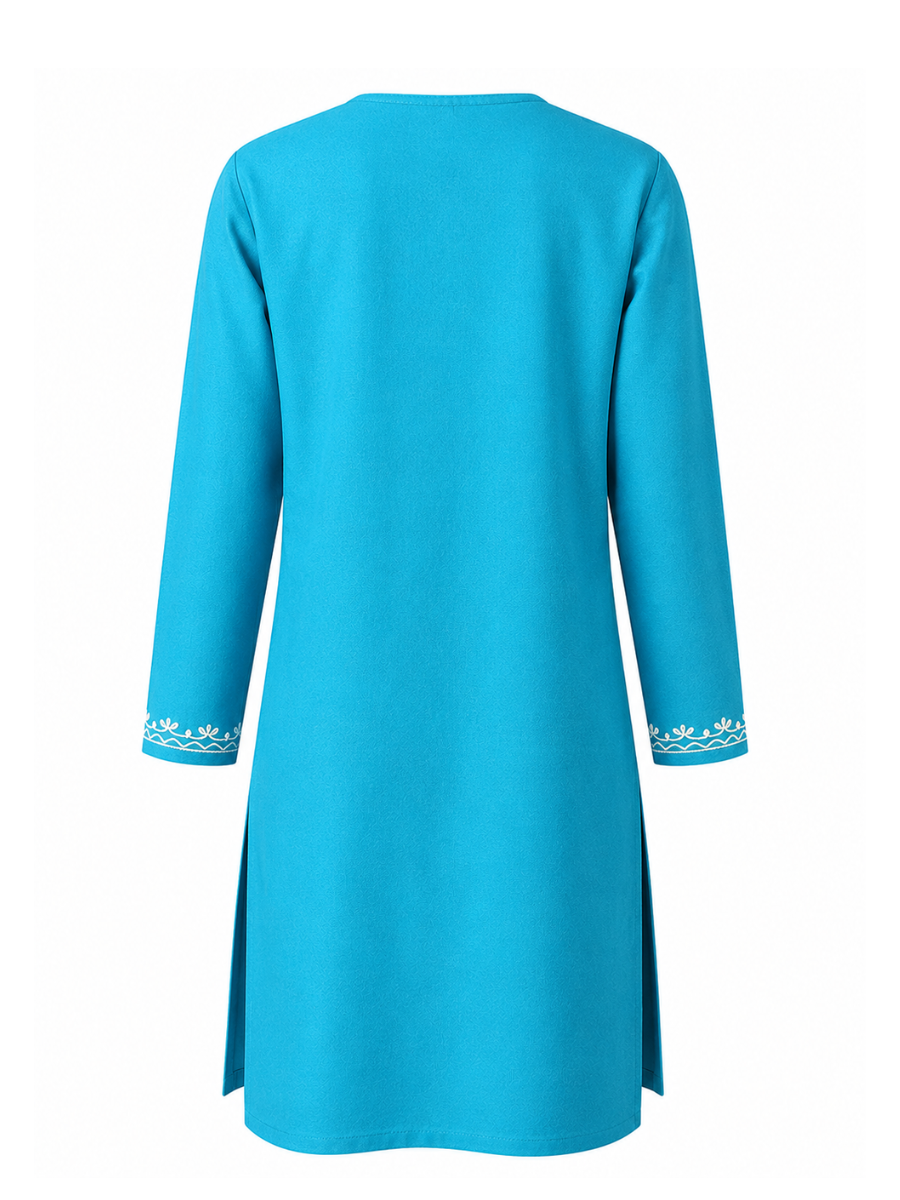 Noor : Aari embroidery summer kurti | Dark Teal